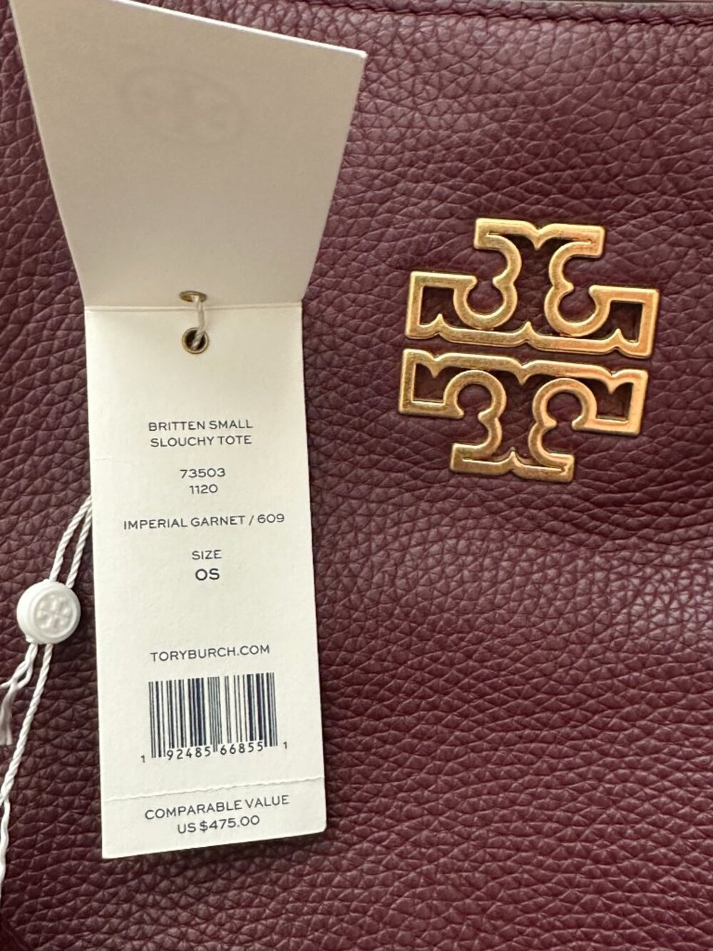 BUNDLE Tory Burch Britten Tote w/ matching wallet in garnet excellent condition! - Picture 7 of 10